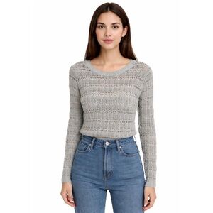 Gray Elegant Knit Sweater